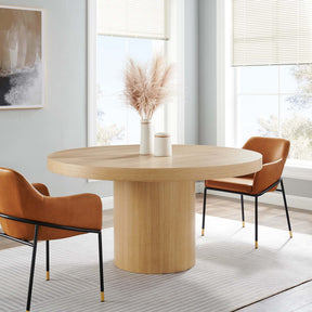 Gratify Oak 60" Round Dining Table - Ornate Home