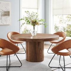Gratify Walnut 60" Round Dining Table - Ornate Home