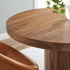 Gratify Walnut 60" Round Dining Table - Ornate Home