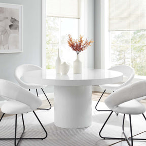 Gratify White 60" Round Dining Table - Ornate Home