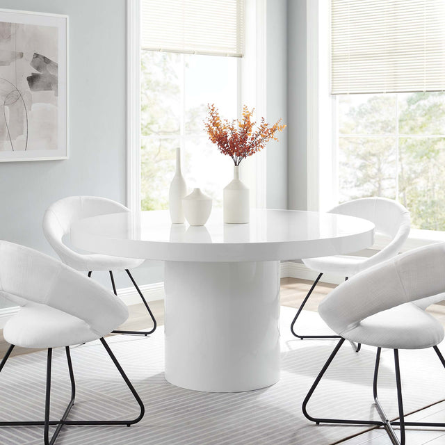 Gratify White 60" Round Dining Table - Ornate Home