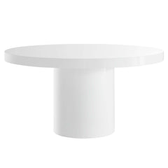 Gratify White 60" Round Dining Table - Ornate Home