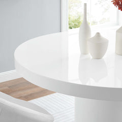 Gratify White 60" Round Dining Table - Ornate Home