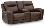Gravier Cordova Power Reclining Loveseat with Console - Ornate Home