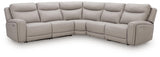 Gravier Gray 5-Piece Power Reclining Sectional - Ornate Home