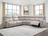Gravier Gray 5-Piece Power Reclining Sectional - Ornate Home