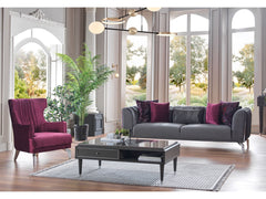Gravita Burgundy Accent Chair - Ornate Home