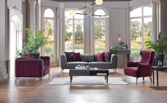 Gravita Burgundy Accent Chair - Ornate Home