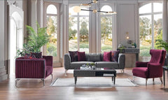 Gravita Deren Anthracite Loveseat - Ornate Home