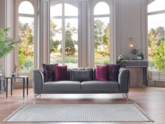 Gravita Deren Anthracite Loveseat - Ornate Home