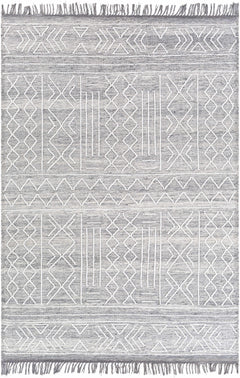 Gray Clintwood Wool Tassel Carpet - Clearance - Ornate Home