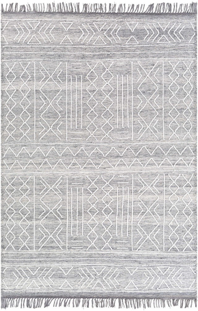 Gray Clintwood Wool Tassel Carpet - Clearance - Ornate Home