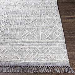 Gray Clintwood Wool Tassel Carpet - Clearance - Ornate Home