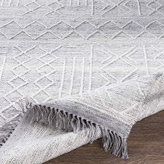 Gray Clintwood Wool Tassel Carpet - Clearance - Ornate Home