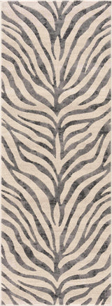 Gray Ecorse Zebra Print Area Rug - Ornate Home