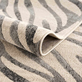 Gray Ecorse Zebra Print Area Rug - Ornate Home