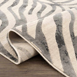 Gray Ecorse Zebra Print Area Rug - Ornate Home
