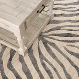 Gray Ecorse Zebra Print Area Rug - Ornate Home
