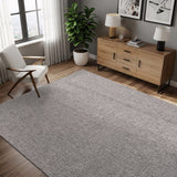 Woolen Gray Easy Jute-Look Rug | Easy Care Indoor & Outdoor