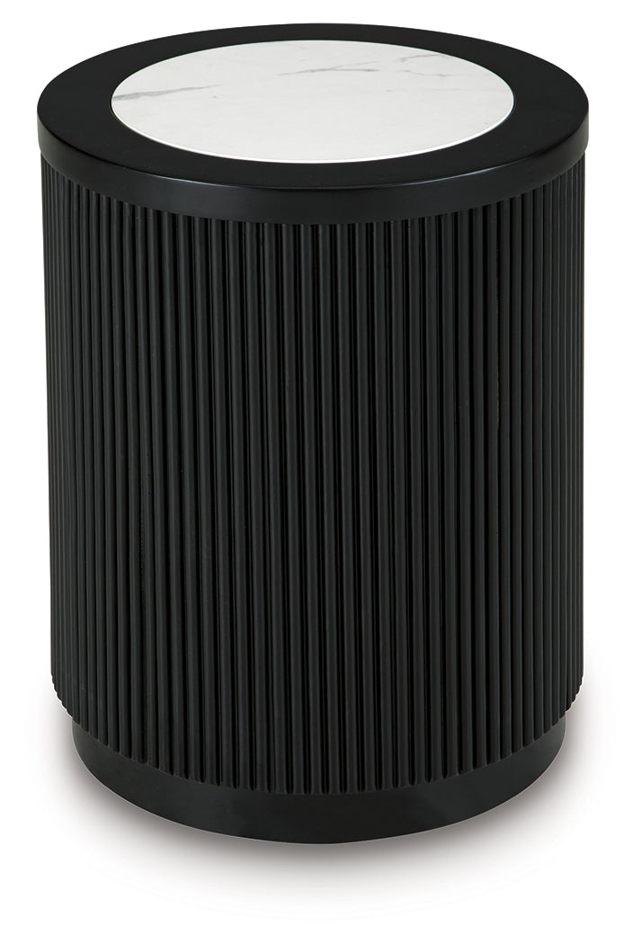 Grayman Black End Table (Online Special Price) - Ornate Home