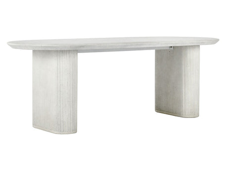 Grayson White Outdoor Oval Dining Table - Ornate Home