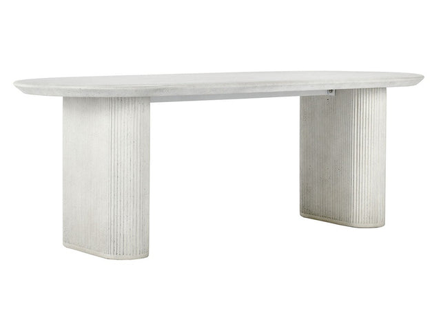 Grayson White Outdoor Oval Dining Table - Ornate Home