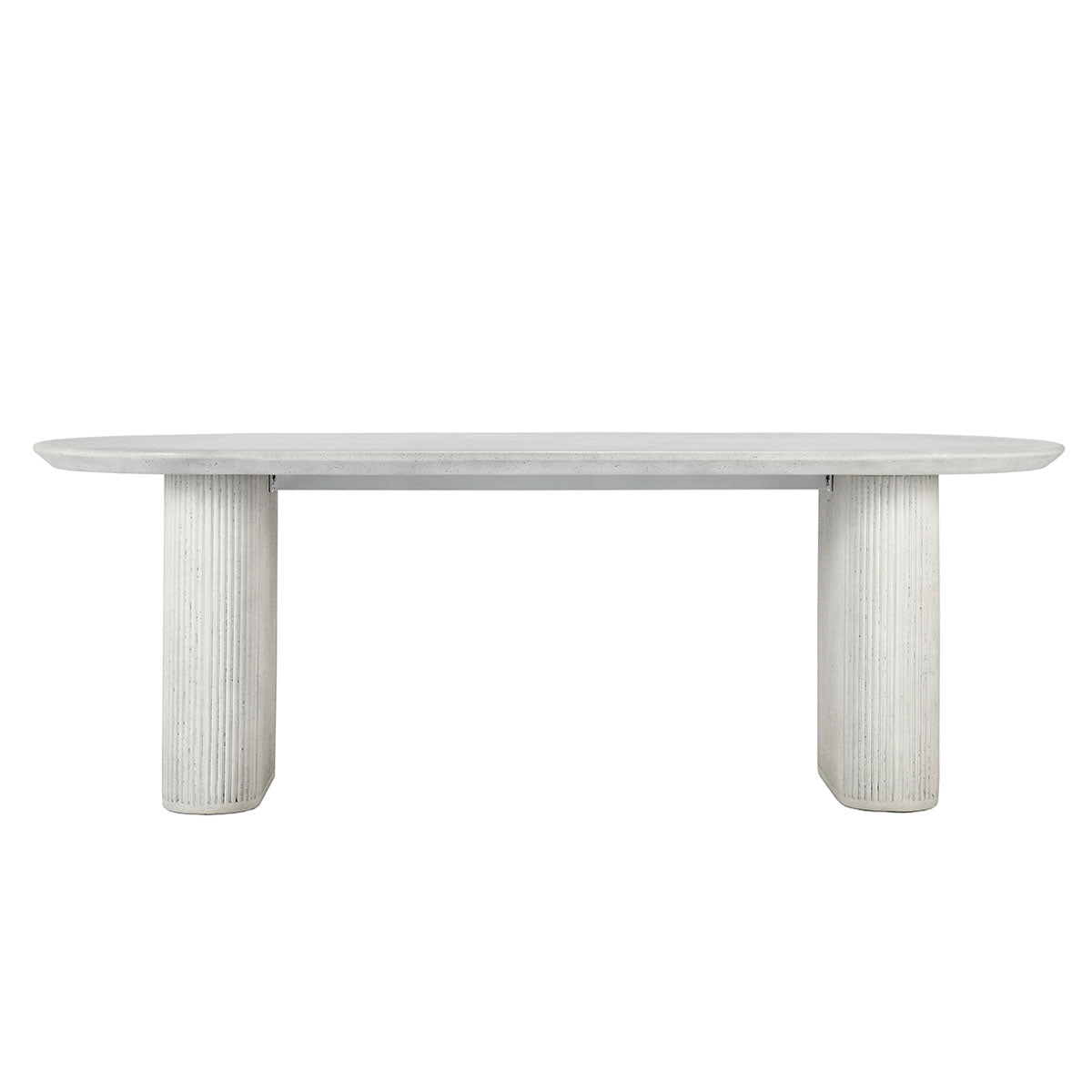 Grayson White Outdoor Oval Dining Table - Ornate Home
