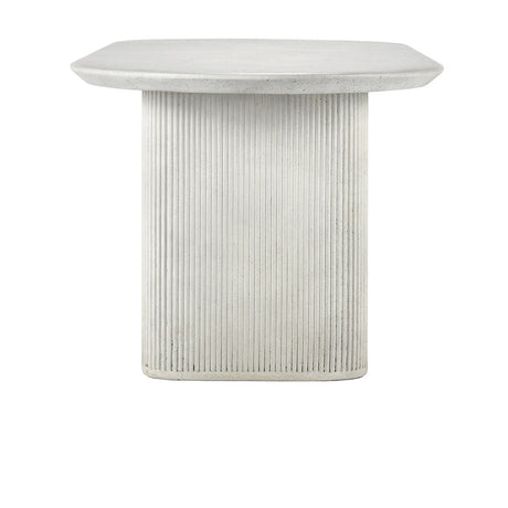 Grayson White Outdoor Oval Dining Table - Ornate Home