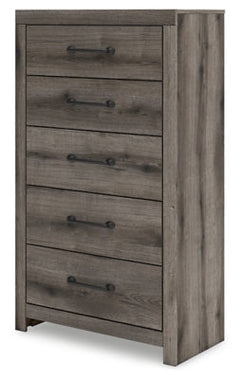 Graystorm Brown Gray Five Drawer Chest - Ornate Home
