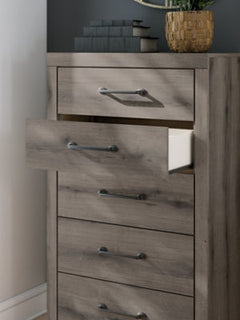 Graystorm Brown Gray Five Drawer Chest - Ornate Home