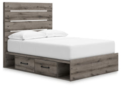 Graystorm Brown Gray Full Panel Storage Youth Bed - Ornate Home