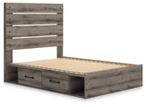 Graystorm Brown Gray Full Panel Storage Youth Bed - Ornate Home
