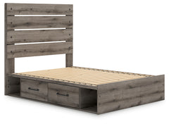 Graystorm Brown Gray Full Panel Youth Bed w/Storage - Ornate Home