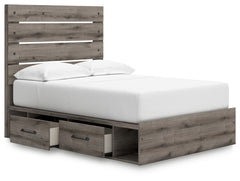 Graystorm Brown Gray Full Panel Youth Bed w/Storage - Ornate Home