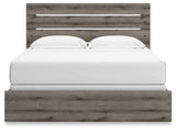 Graystorm Brown Gray King Panel Bed - Ornate Home