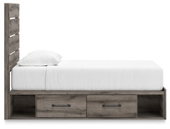 Graystorm Brown Gray Twin Panel Storage Youth Bed - Ornate Home