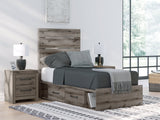 Graystorm Brown Gray Twin Panel Youth Bed w/Storage (Online Special Price) - Ornate Home