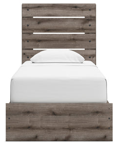 Graystorm Brown Gray Twin Panel Youth Bed w/Storage - Ornate Home
