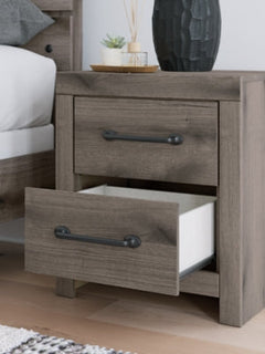 Graystorm Brown Gray Two Drawer Nightstand - Ornate Home