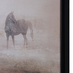 Grazing Stallions Green/Brown Canvas - Ornate Home