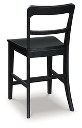 Greddinton Black Barstool (Set of 2) (Online Special Price) - Ornate Home