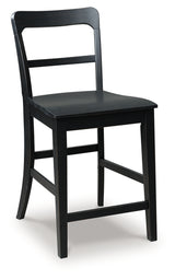 Greddinton Black Barstool (Set of 2) - Ornate Home