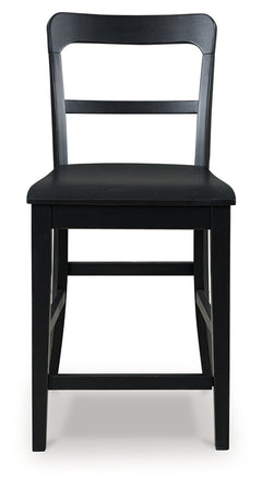 Greddinton Black Barstool (Set of 2) - Ornate Home