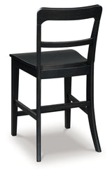 Greddinton Black Barstool (Set of 2) - Ornate Home