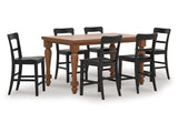 Greddinton Black/Brown Counter Height Dining Table and 6 Barstools (Online Special Price) - Ornate Home