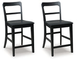 Greddinton Black/Brown Counter Height Dining Table and 6 Barstools (Online Special Price) - Ornate Home