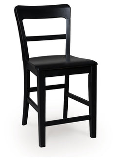Greddinton Black/Brown Counter Height Dining Table and 6 Barstools - Ornate Home