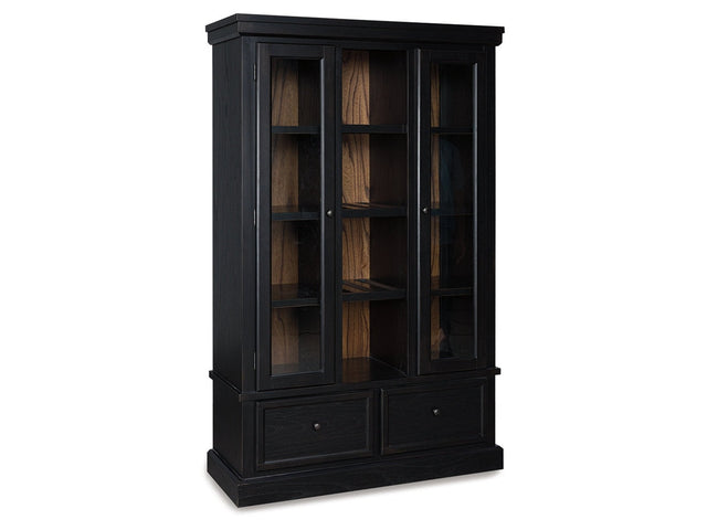 Greddinton Black/Brown Curio (Online Special Price) - Ornate Home