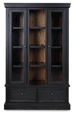 Greddinton Black/Brown Curio - Ornate Home