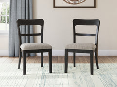 Greddinton Black/Brown Dining Table and 4 Chairs - Ornate Home